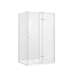 Obdĺžnikový celosklenený pántový sprchový kút PIXA Black