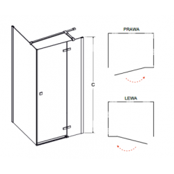 Obdélníkový sprchový kout PIXA BLACK