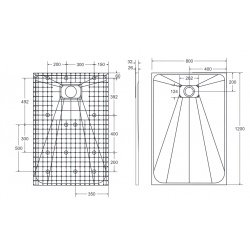 Obdélníková sprchová vanička VEXO - černá