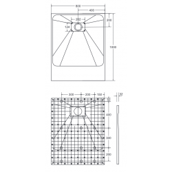 Obdĺžniková sprchová vanička VEXO - biela