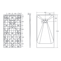 Obdélníková sprchová vanička VEXO - bílá