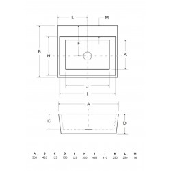 Umývadlo na dosku VERA