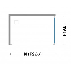 Pevná stěna DECO F1AB pro sprchové dveře N1FSa N2FS
