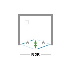 2-křídlé sprchové dveře DECO N2B