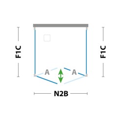 2-křídlé sprchové dveře DECO N2B