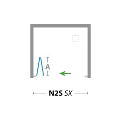 Zalamovací sprchové dveře DECO N2S