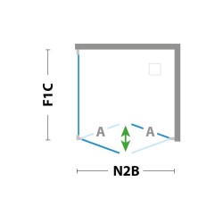 2-křídlé sprchové dveře ESSENCE N2B