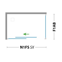 Pevná stěna ESSENCE F1AB pro sprchové zástěny N1FS, N2FS