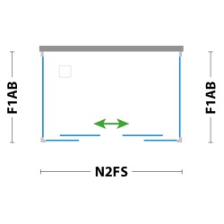 Pevná stěna ESSENCE F1AB pro sprchové zástěny N1FS, N2FS