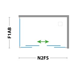 Pevná stěna ESSENCE F1AB pro sprchové zástěny N1FS, N2FS