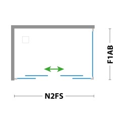 Pevná stěna ESSENCE F1AB pro sprchové zástěny N1FS, N2FS