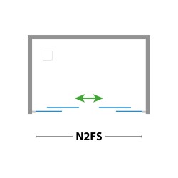 Čtyřdílné posuvné sprchové dveře do niky HOPA ESSENCE N2FS