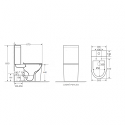 WC ROBUSTO RIMLESS kombi