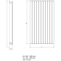 Koupelnový radiátor COVER V NEW