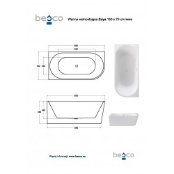 Volně stojící vana ZOYA Glam - stříbrná