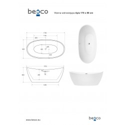 Volně stojící vana AYLA Glam - stříbrná