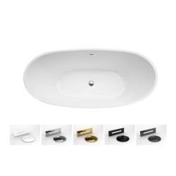 Volně stojící vana AYLA Glam - stříbrná