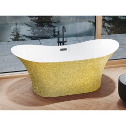 Volně stojící vana AMBER Glam - zlatá