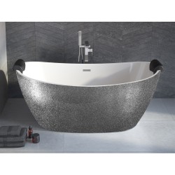 Volně stojící vana AYLA Glam - stříbrná