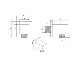 Hranatý vývod zo steny