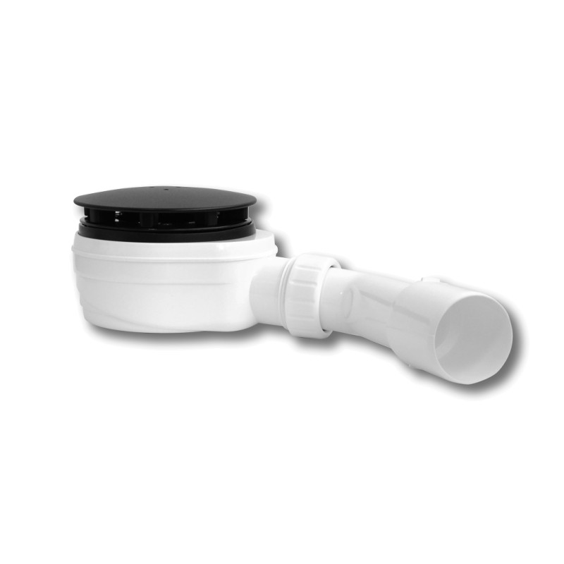 Sifon vaničkový, průměr 90 mm, nízký, černá krytka