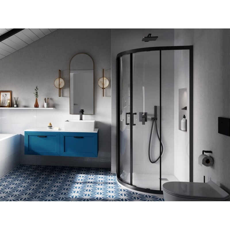 Čtvrtkruhový sprchový kout MODERN 190 BLACK