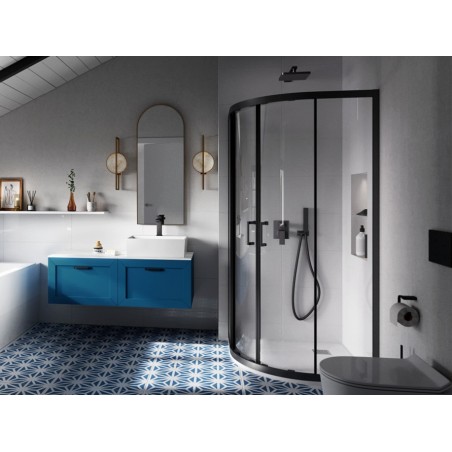 Čtvrtkruhový sprchový kout MODERN 190 BLACK