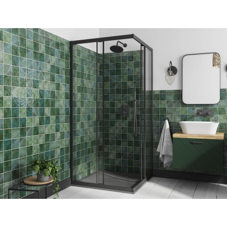 Čtvercový sprchový kout MODERN 190 BLACK