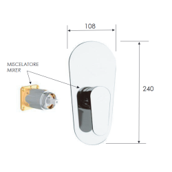 Podomietková sprchová batéria FONTI 30KB - chróm