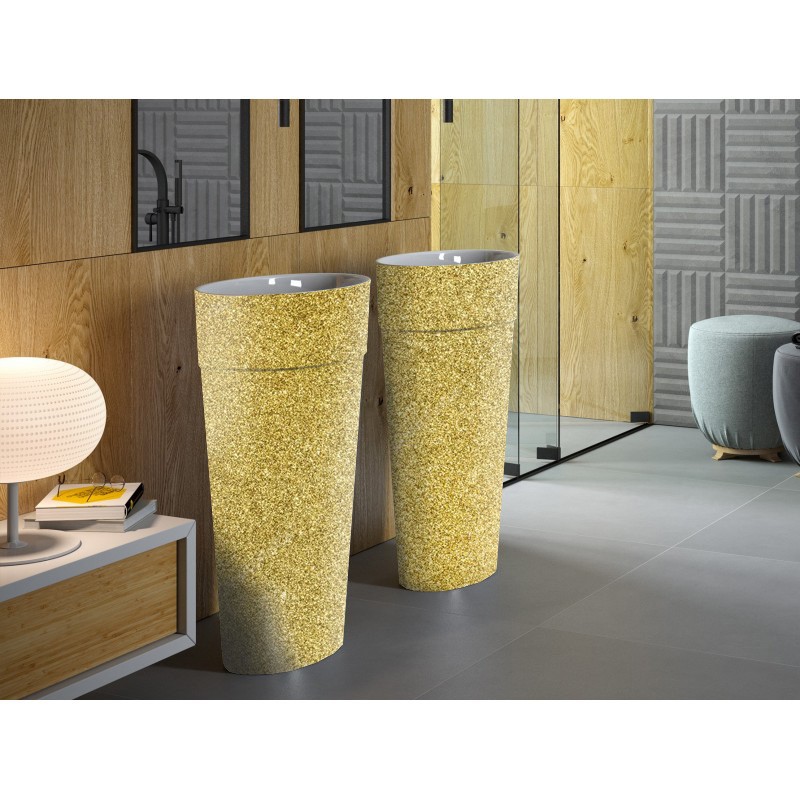 Volně stojící umyvadlo UNIQA GLAM - zlatá