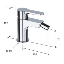 Bidetová baterie  PIRA 2114 - černá matná