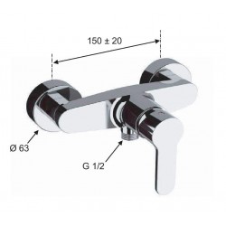 Sprchová baterie  PIRA 3337 - bílá matná