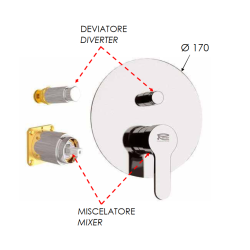 Podomietková sprchová batéria PIRA 09KB14 - čierna matná