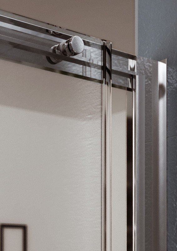 FORTE Obdélníkový kout MAYA KOMBI,  Barva rámu - Hliník leštěný, Rozměr A - 120 cm, Rozměr B - 90 cm, Směr zavírání - Univerzální Levé / Pravé, Výplň - Čiré bezpečnostní sklo - 6 mm (BLMA102CC+BL404CC)