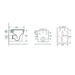 Závesné WC ORLO RIMLESS so SLIM WC doskou Soft-close