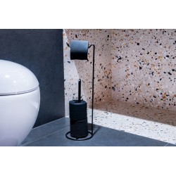 Drôtený držiak toaletného papiera, čierna farba