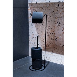 Drátěný držák toaletního papíru, černá barva