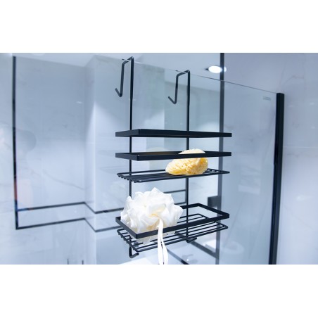 Drátěná polička, 25,2x21,5x48,7 cm, černá barva