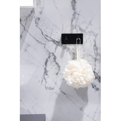 Vešiak na stenu na nalepenie 3M, kov, čierna farba