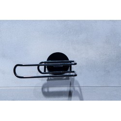 Drôtený držiak toaletného papiera na nalepenie 3M, čierna farba