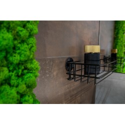 Drátěná polička na nalepení 3M, černá barva