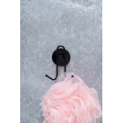 Drátěný věšák na stěnu na nalepení 3M, černá barva