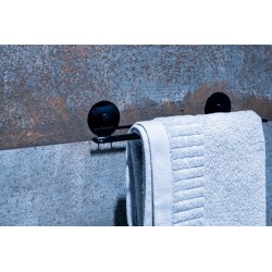 Drátěný držák toaletního papíru na nalepení 3M, černá barva