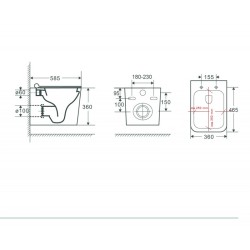 Závěsné WC ORLO II. RIMLESS se SLIM sedátkem Soft-close