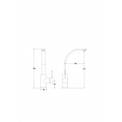 Vysoká stojanková umývadlová batéria DECCO I Grafitová