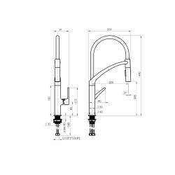 Drezová batéria ULTIMA U-50 - čierna-ružovo zlatá