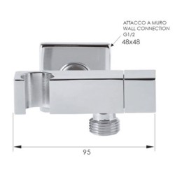 Vývod ze stěny s držákem sprchy RE336S