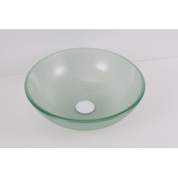 Skleněné umyvadlo na desku BREDA 42×13,5 cm