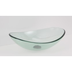 Skleněné umyvadlo na desku DEVENTER 55×37×16 cm