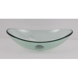 Skleněné umyvadlo na desku DEVENTER 55×37×16 cm